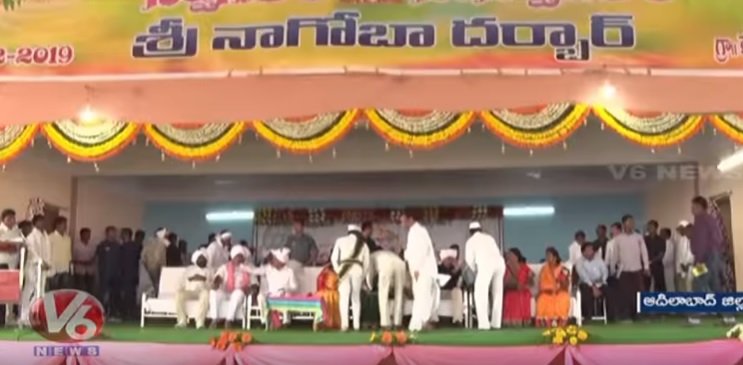 Praja Darbar At Nagoba Jatara | Officials Gives Guarantees On Tribal Problems | Adilabad
