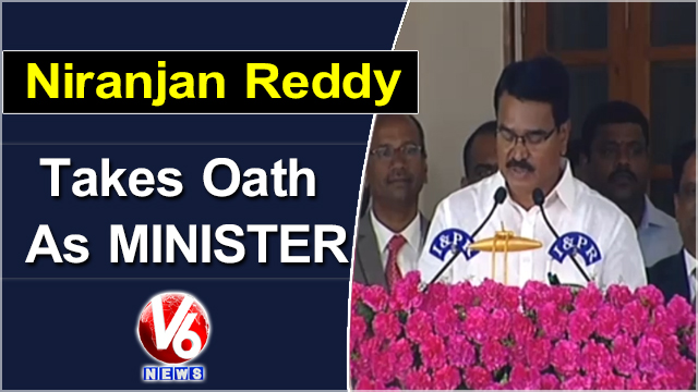Niranjan Reddy Takes Oath As Telangana Cabinet Minister