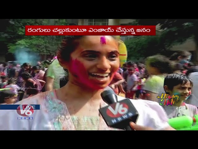 Holi Celebrations In Kukatpally Malaysian Township With Organic Colours | Hyderabad