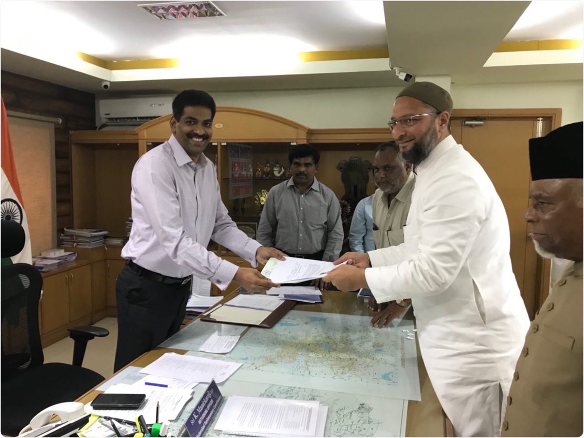 హైదరాబాద్ నుంచి MIM అభ్యర్థిగా అసదుద్దీన్ నామినేషన్