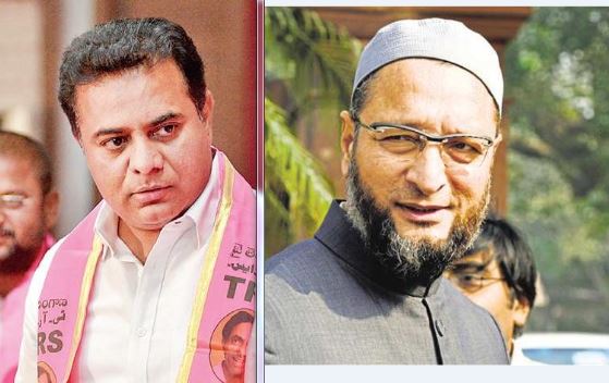 ఎంపీ అసదుద్దీన్ తో KTR భేటీ