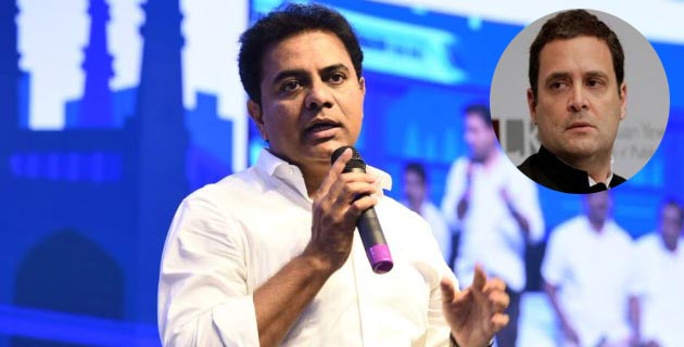 ట్విట్టర్ లో రాహుల్ కు కేటీఆర్ చురకలు