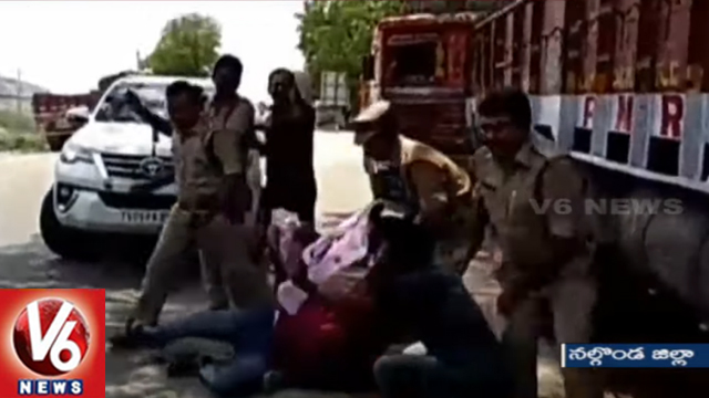 SFI Activists Protest At Minister Jagadish Reddy Convey Over Inter Results Issue At Nalgonda | V6