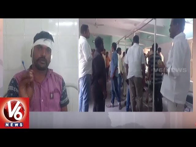 Clash Between TRS And Congress Members Over Village Panchayat Land Issue | Vikarabad