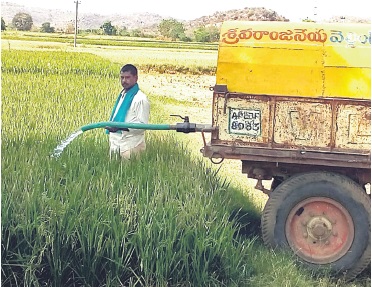 పంట దక్కాలంటే ట్యాంకర్లతో పోయాల్సిందే