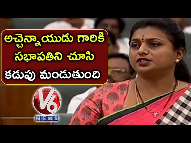 MLA Roja Speech In AP Assembly 2019 | Fires On Chandrababu Naidu