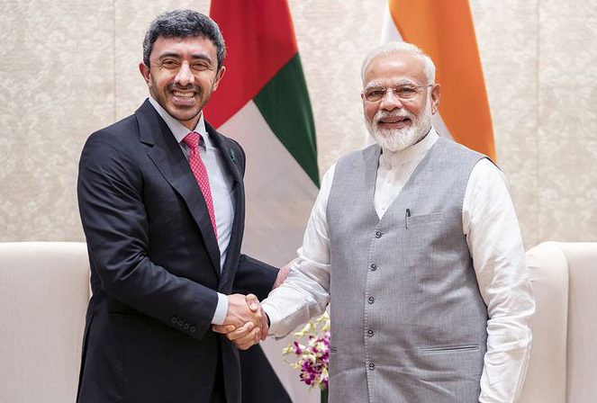 ప్రధానితో భేటి అయిన దుబాయ్ విదేశాంగ మంత్రి