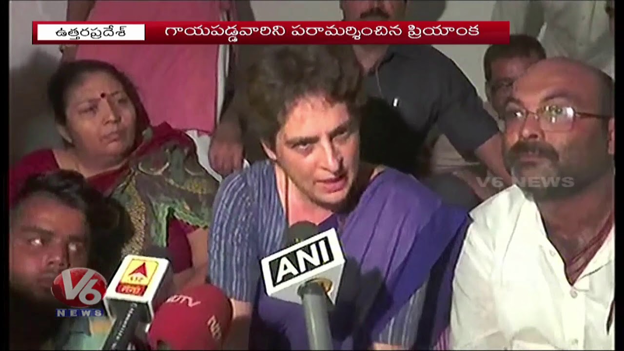 Priyanka Gandhi Continues Protest Last Night With Candlelight At Chunar Guesthouse | V6