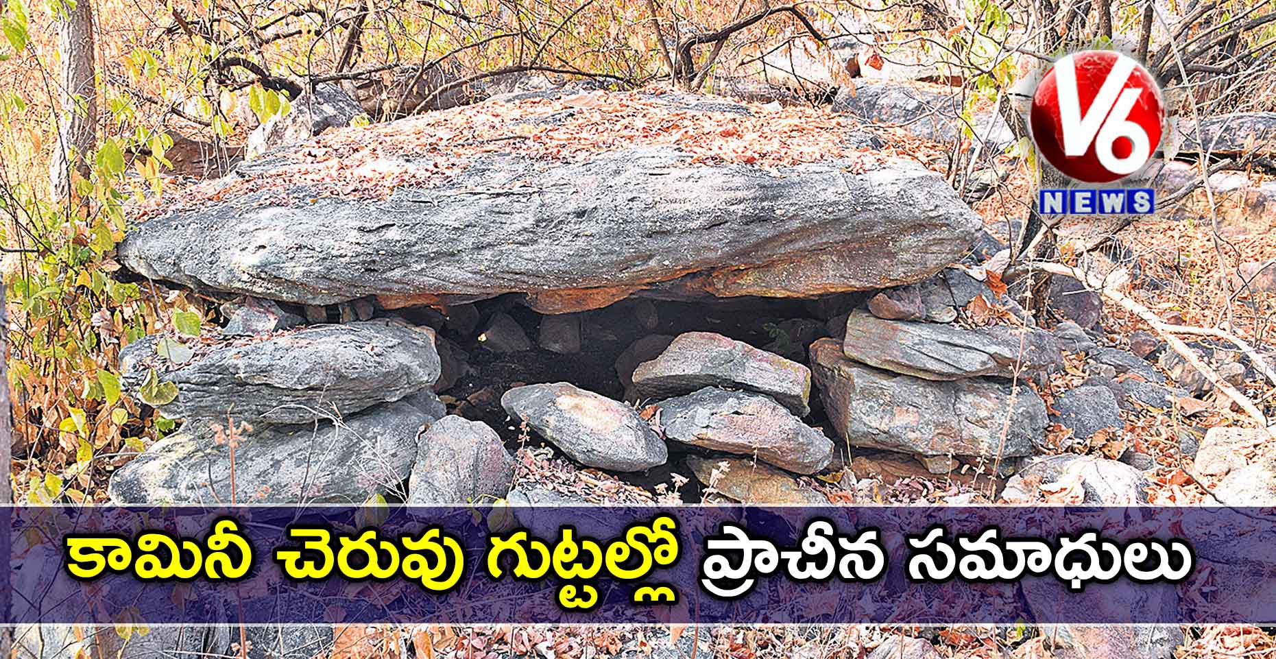 కామినీ చెరువు గుట్టల్లో ప్రాచీన సమాధులు