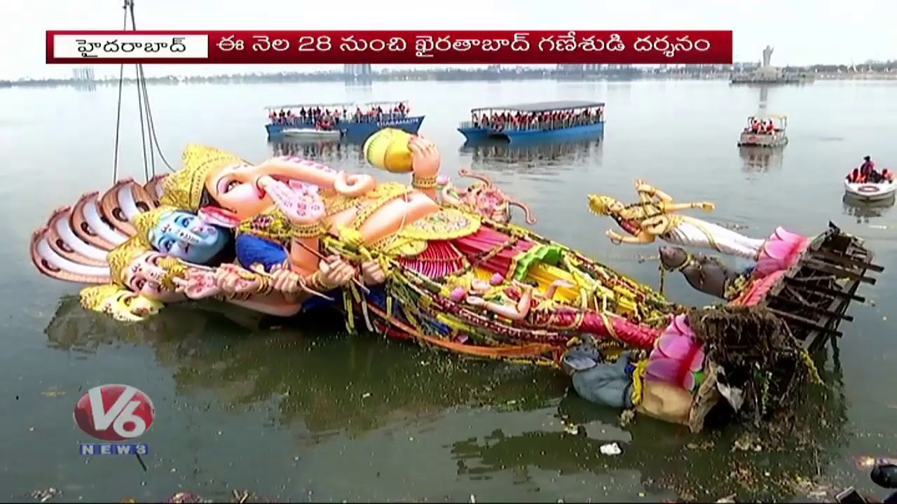 Khairatabad Ganesh Gets Final Touch For Ganesh Chavithi |