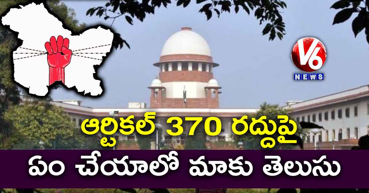ఆర్టికల్‌‌‌‌ 370 రద్దుపై ఏం చేయాలో మాకు తెలుసు