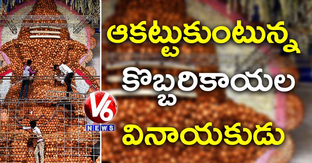 ఆకట్టుకుంటున్న కొబ్బరికాయల వినాయకుడు