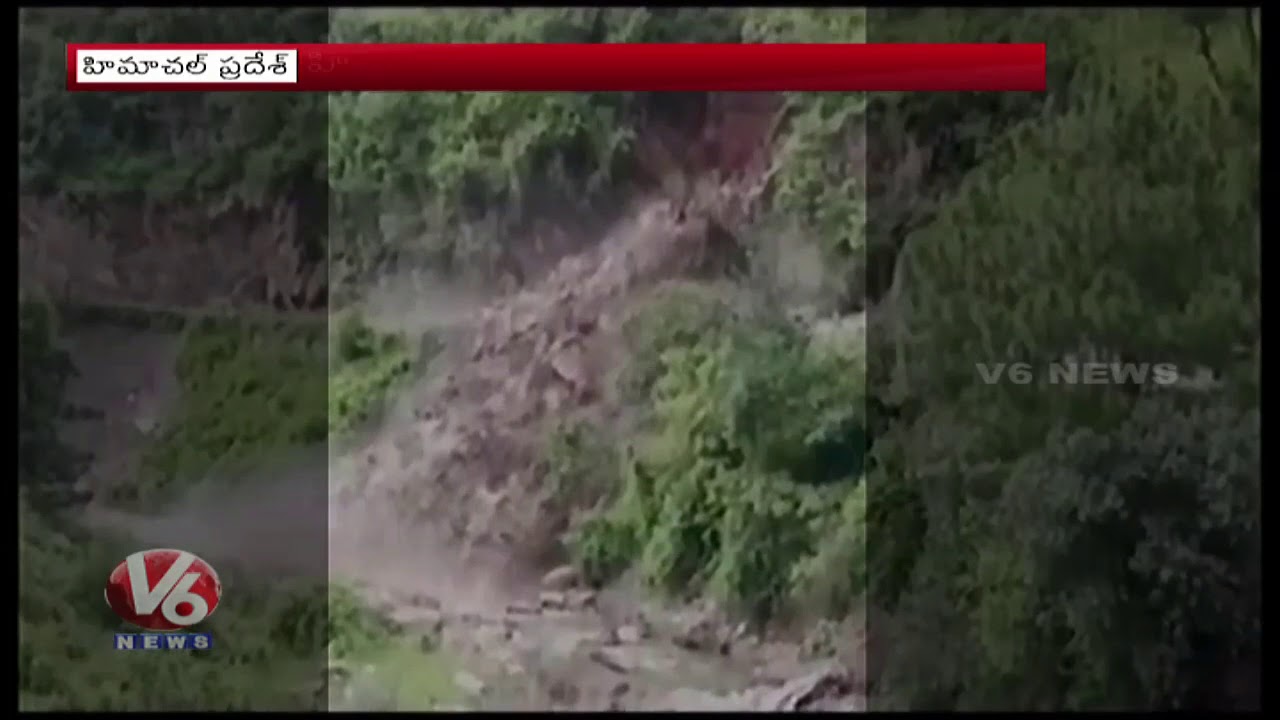 Massive Land Slide At Himachal Pradesh, Due To Heavy Rains |