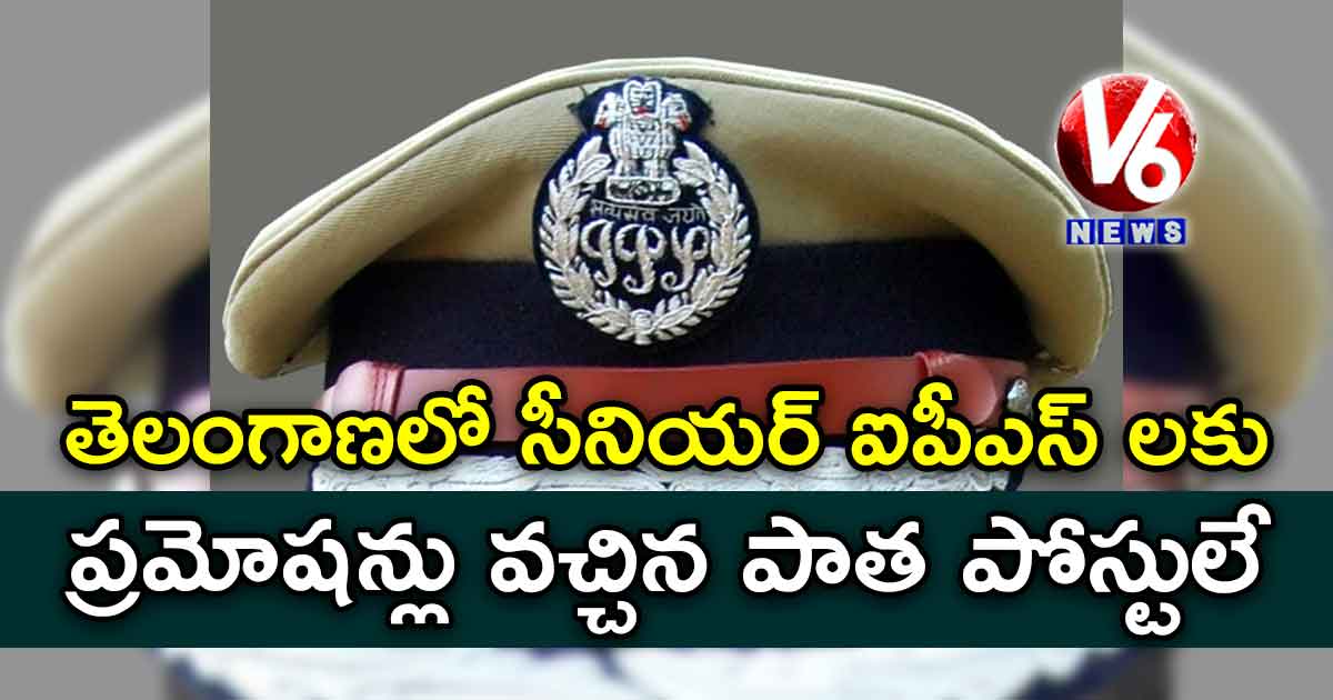 తెలంగాణలో సీనియర్ ఐపీఎస్ లకు ప్రమోషన్లు వచ్చిన పాత పోస్టులే