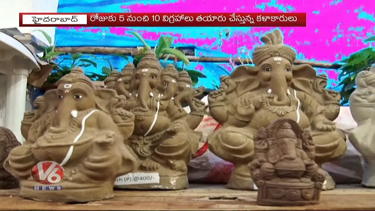 Eco Friendly Ganesh Idols, Hyderabadi’s Show Interest To Buy Clay Ganesh Idols