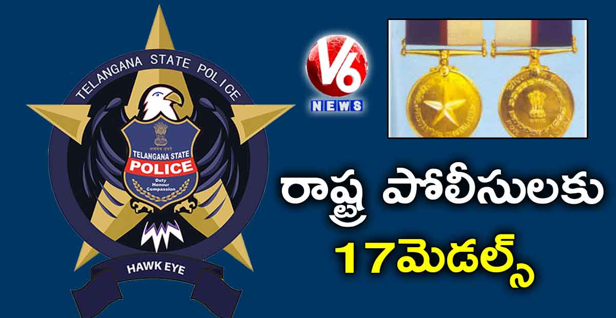 రాష్ట్ర పోలీసులకు 17 మెడల్స్​