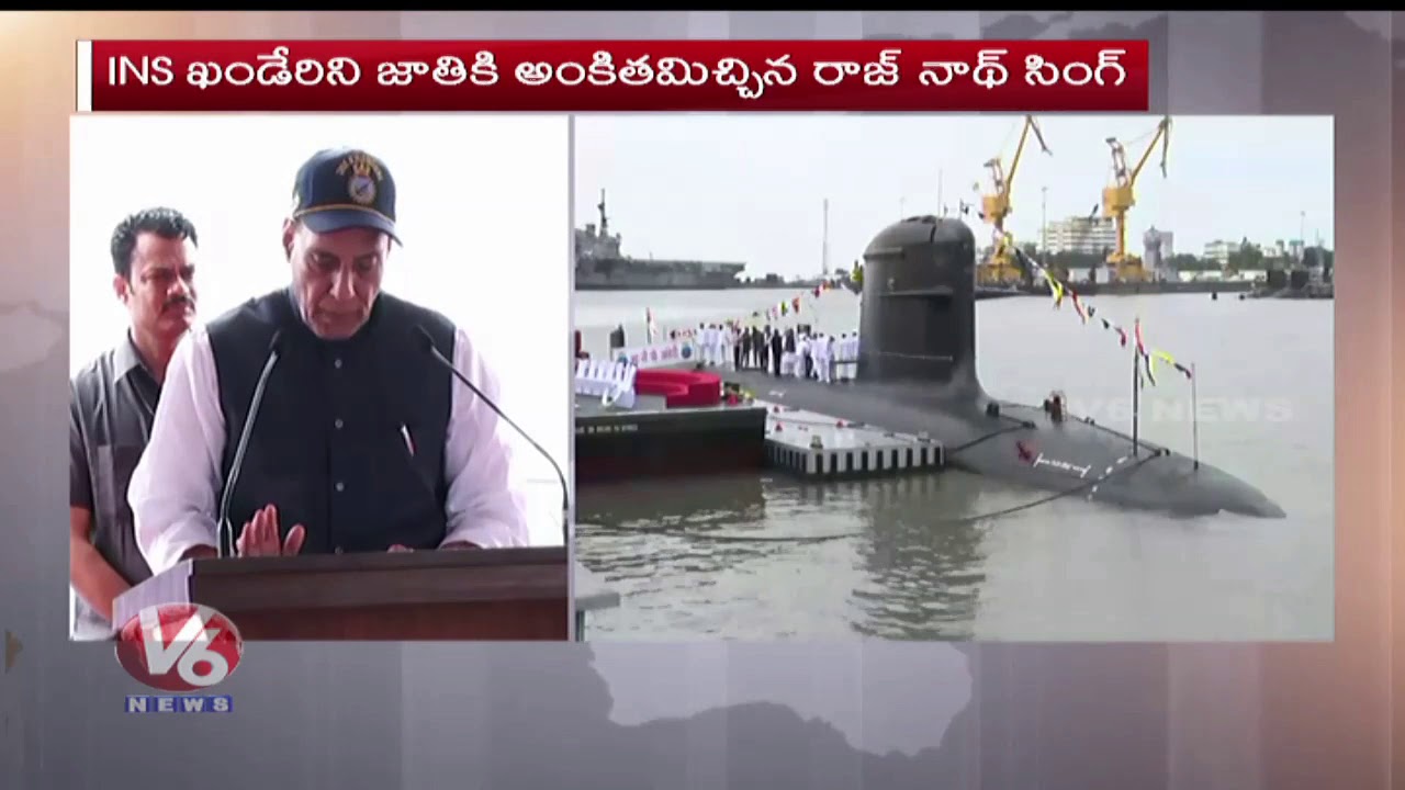 Defence Minister Rajnath Singh Commissions The Second Kalvari-Class Submarine INS Khanderi