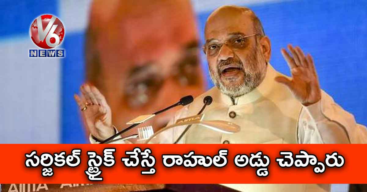 సర్జికల్ స్ట్రైక్ చేస్తే రాహుల్ అడ్డు చెప్పారు : అమిత్ షా