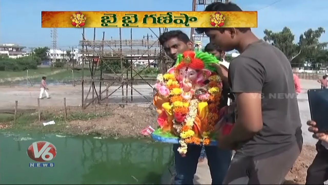 Ganesh Idols Procession And Immersion Under Tight Security In Warangal |