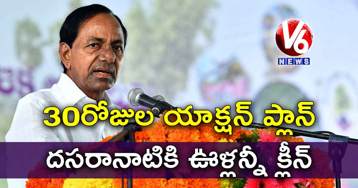 30 రోజుల యాక్షన్ ప్లాన్ : దసరానాటికి ఊళ్లన్నీ క్లీన్