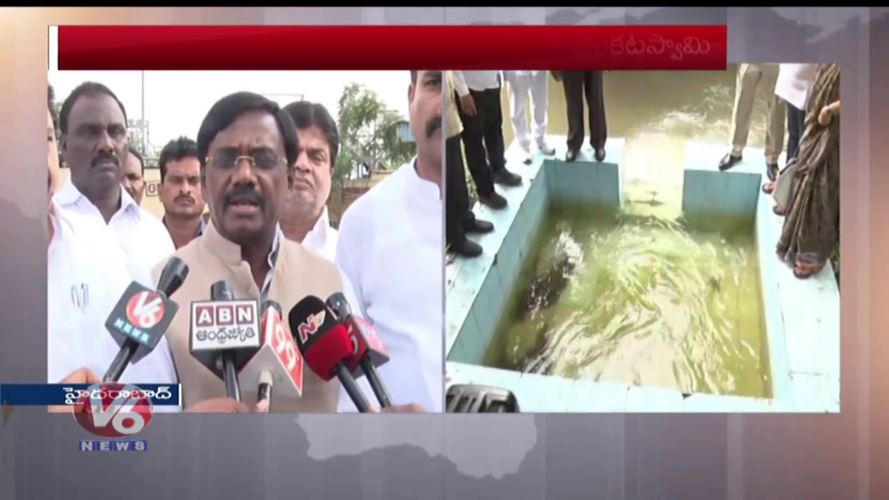 Ex MP Vivek Venkataswamy And Opposition Leaders Inspects Sewage Treatment Plants In Hyderabad