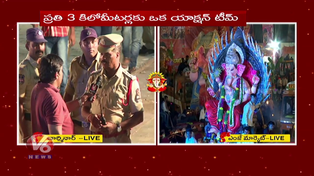 Ganesh Idols Procession At Charminar, Hyderabad |