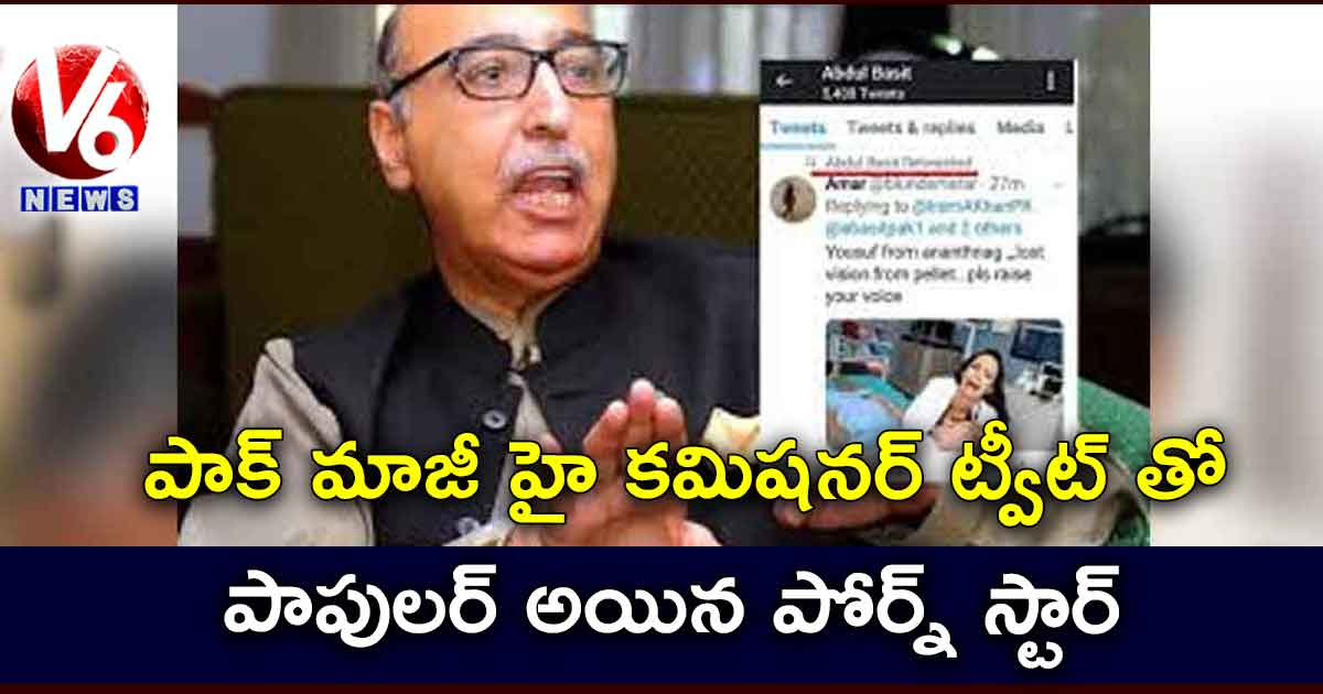 పాక్ మాజీ హై కమిషనర్ తప్పుడు ట్వీట్.. స్పందించిన పోర్న్ స్టార్