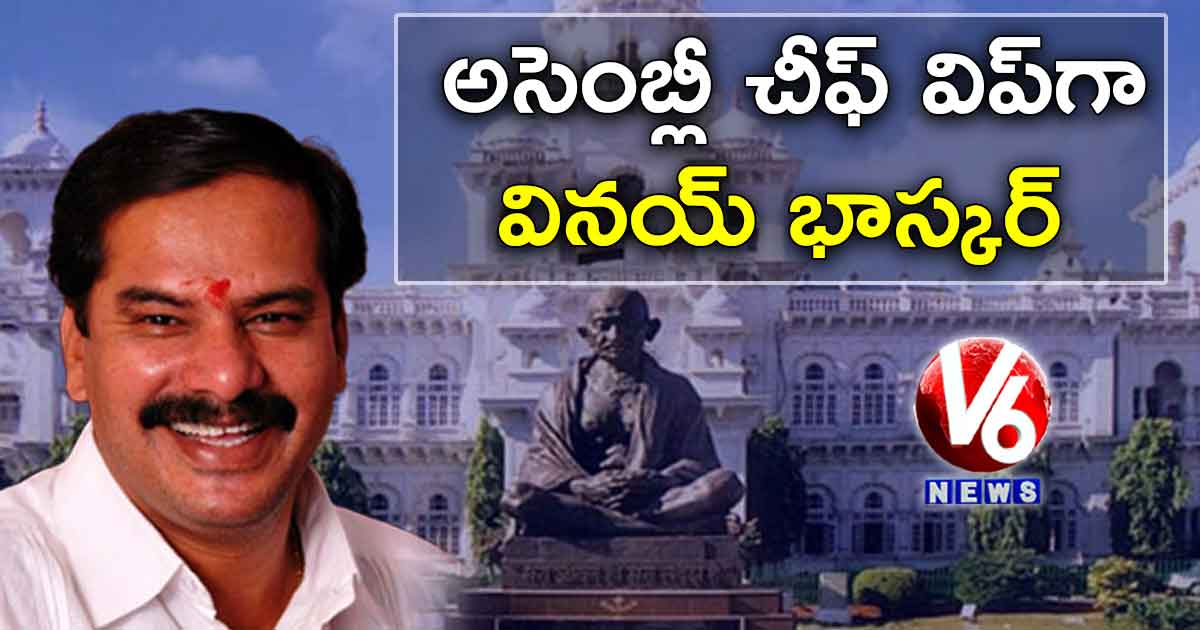 అసెంబ్లీ చీఫ్ విప్గా వినయ్ భాస్కర్