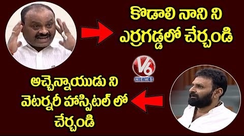 Acham Naidu Vs Kodali Nani In AP Assembly | V6 Telugu News