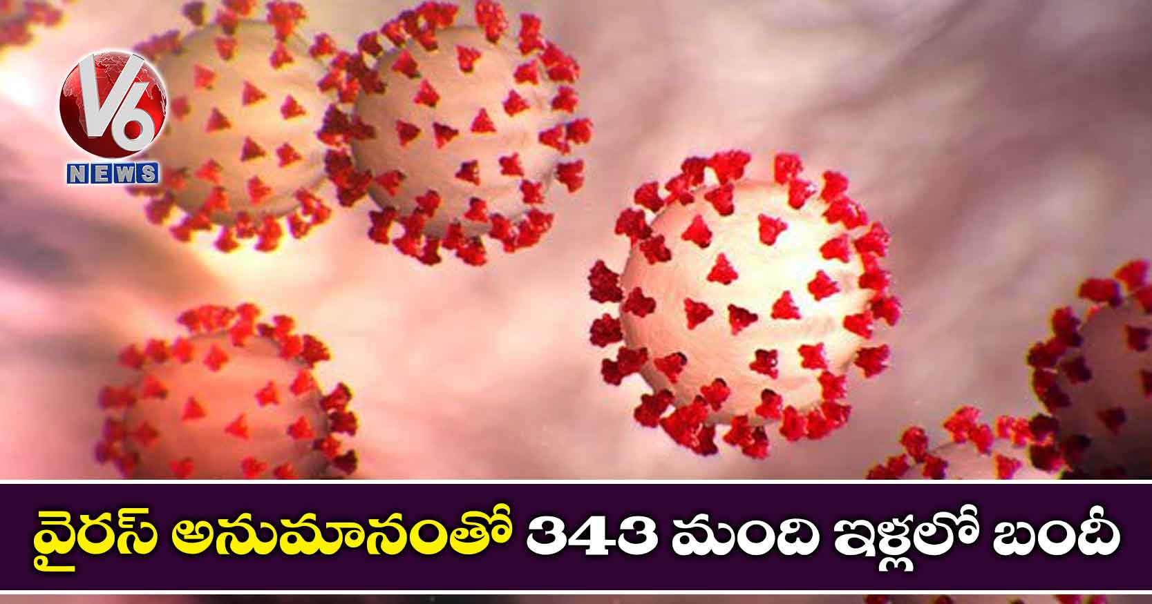 వైరస్ అనుమానంతో 343 మంది ఇళ్లలో బందీ