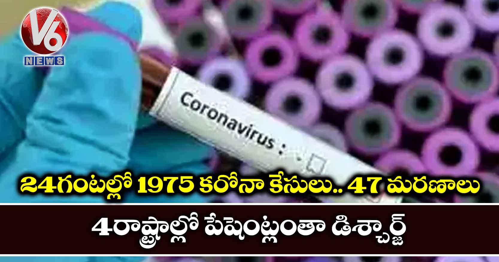 24 గంటల్లో 1975 కరోనా కేసులు.. 47 మరణాలు: 4 రాష్ట్రాల్లో పేషెంట్లంతా డిశ్చార్జ్