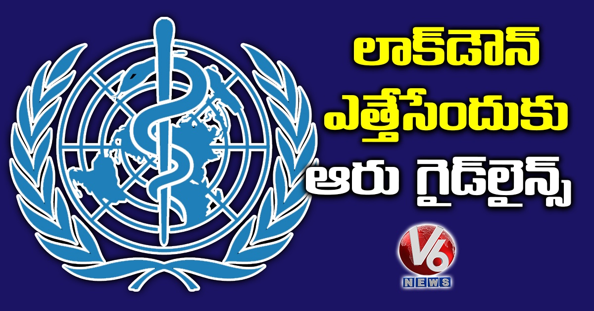 లాక్డౌన్ ఎత్తేసేందుకు ఆరు గైడ్లైన్స్