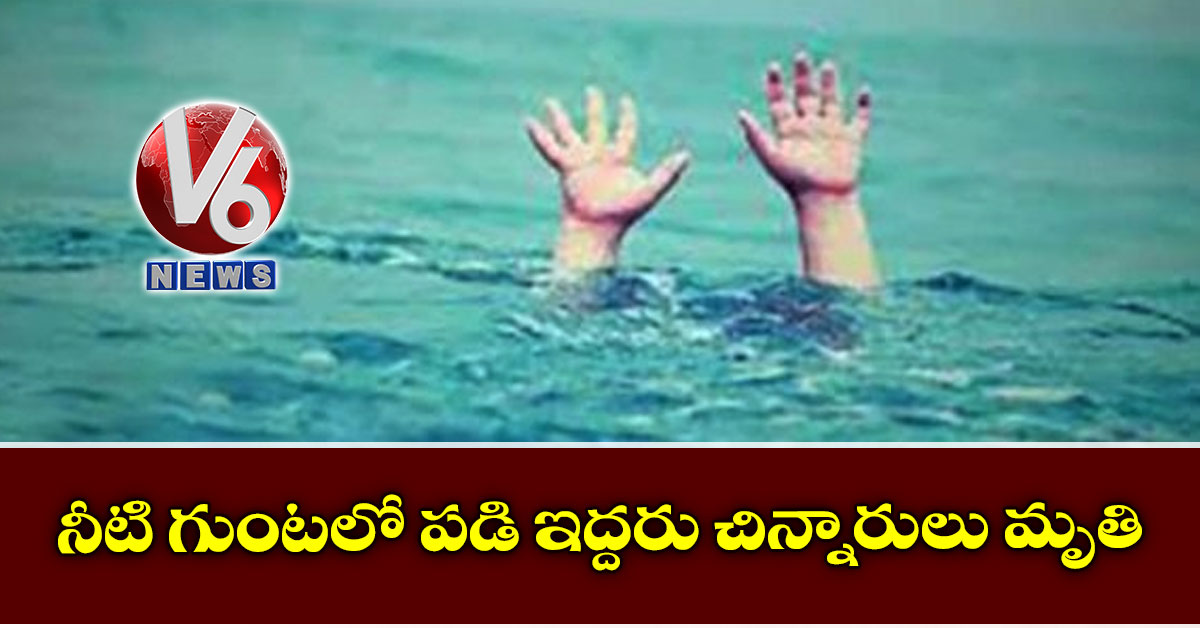 నీటి గుంట‌లో ప‌డి ఇద్ద‌రు చిన్నారులు మృతి