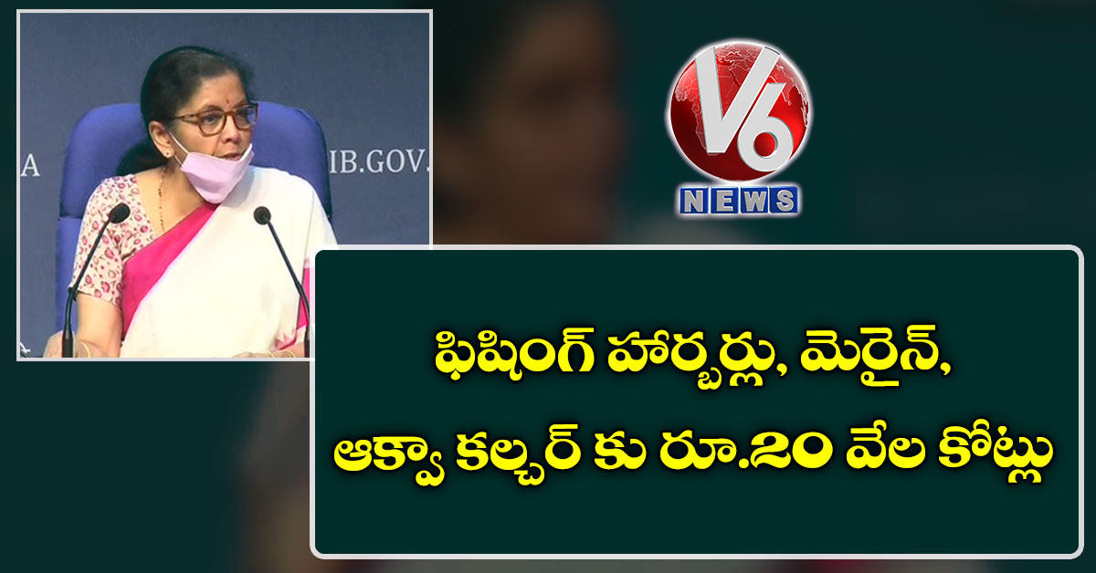 ఫిషింగ్ హార్బర్లు, మెరైన్, ఆక్వా కల్చర్ కు రూ.20 వేల కోట్లు