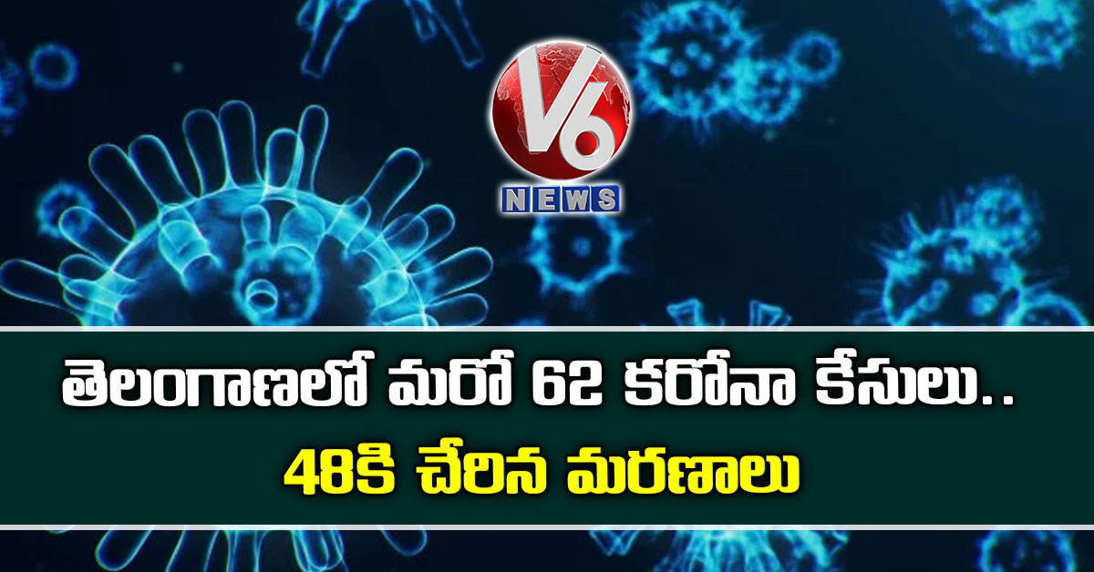 తెలంగాణలో మరో 62 కరోనా కేసులు.. 48కి చేరిన మరణాలు