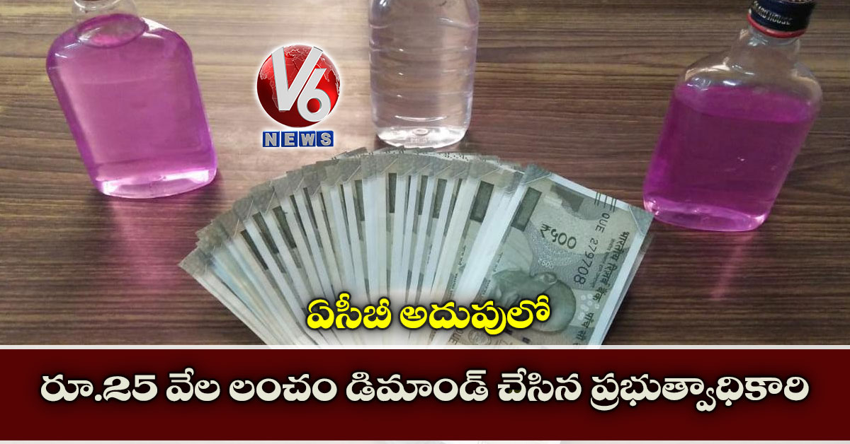 ఏసీబీ అదుపులో రూ.25 వేల లంచం డిమాండ్ చేసిన ప్రభుత్వాధికారి