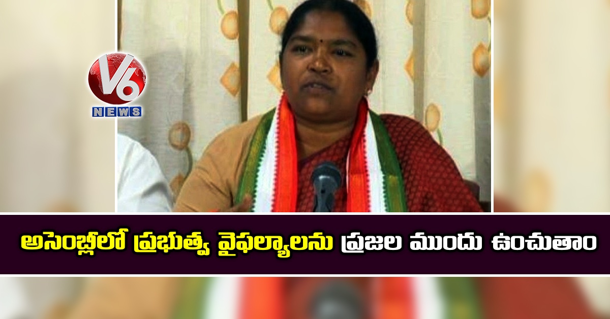 అసెంబ్లీలో ప్రభుత్వ వైఫల్యాలను ప్రజల ముందు ఉంచుతాం