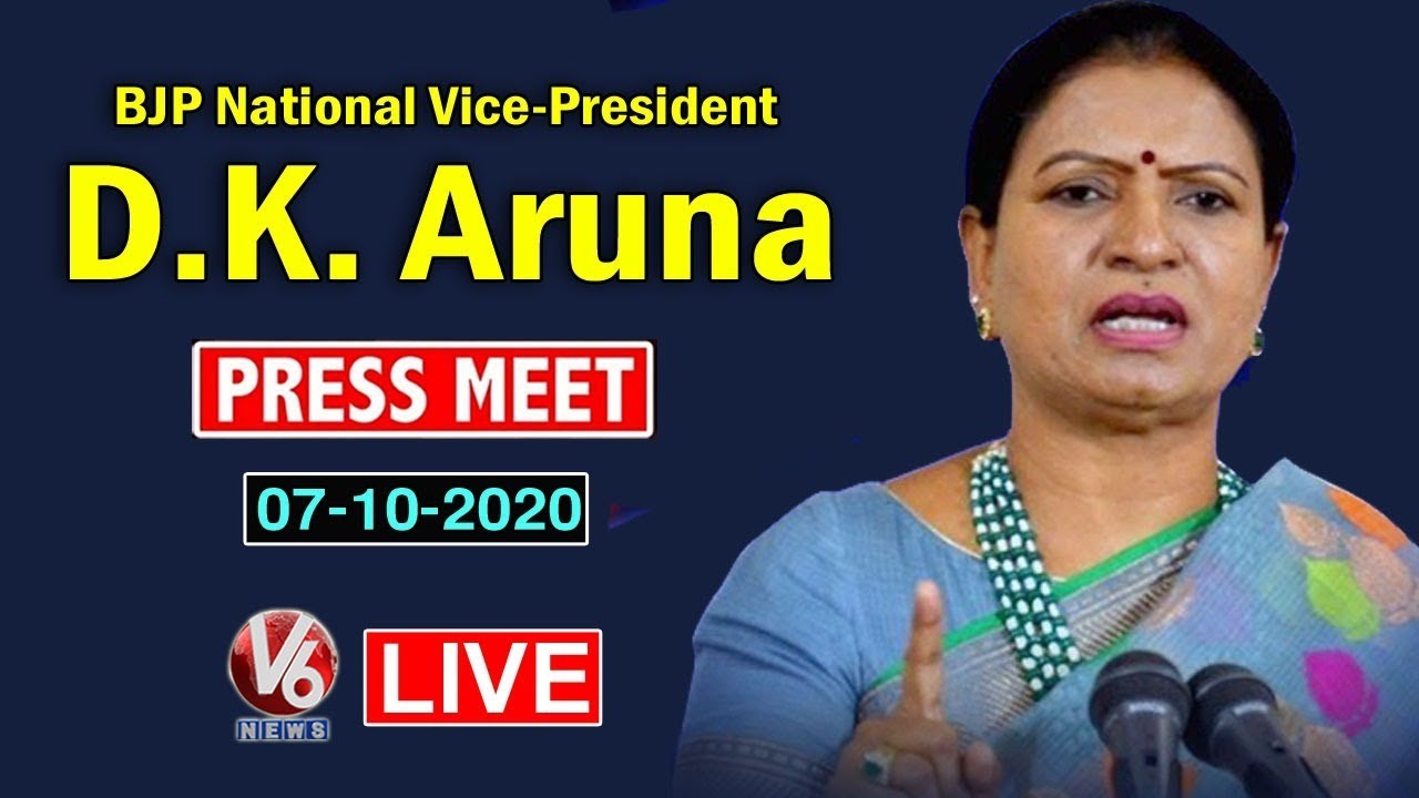 BJP National Vice-President D.K.Aruna Press Meet Live | New Delhi | V6 News