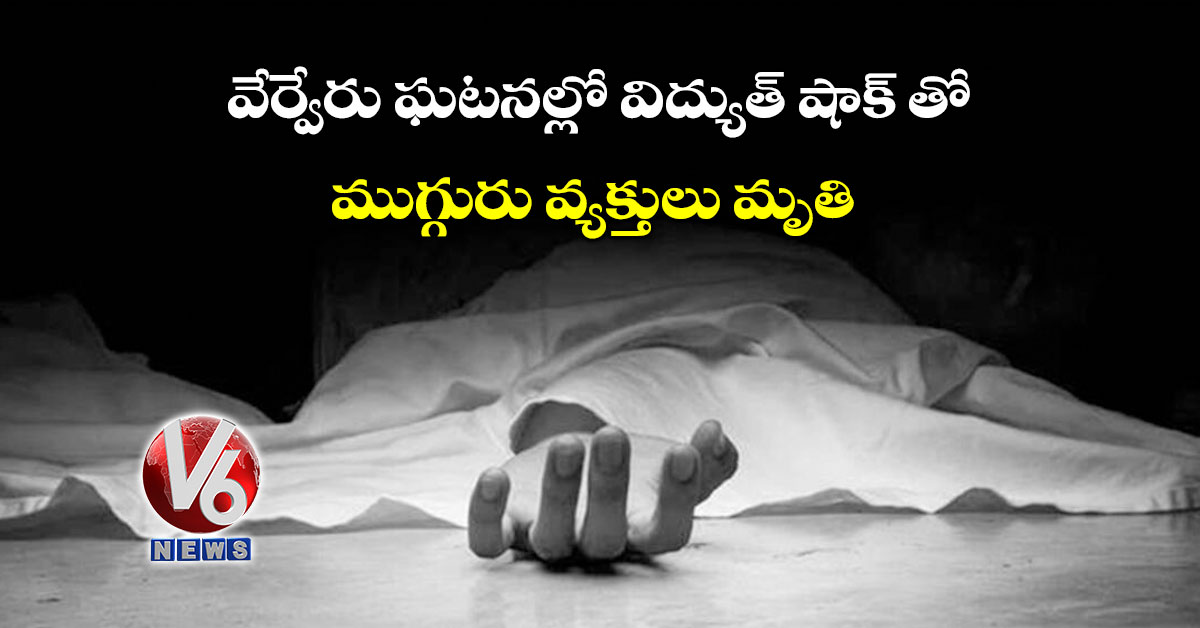 వేర్వేరు ఘ‌ట‌న‌ల్లో విద్యుత్ షాక్ తో ముగ్గురు వ్య‌క్తులు మృతి