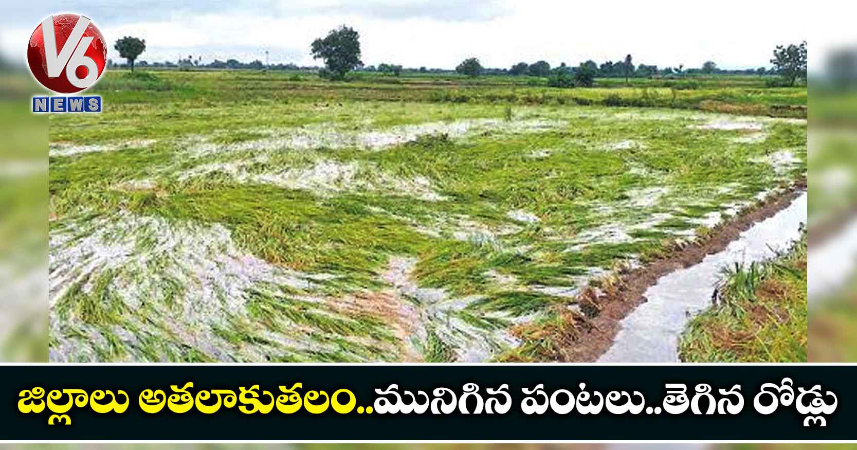 జిల్లాలు అతలాకుతలం..మునిగిన పంటలు..తెగిన రోడ్లు