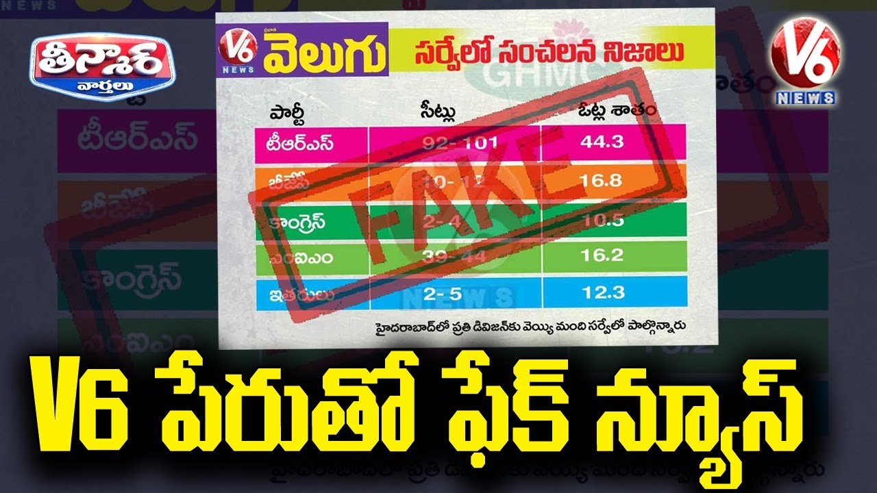 Fake GHMC Election Survey Circulating In The Name Of V6 Velugu | V6 Teenmaar News