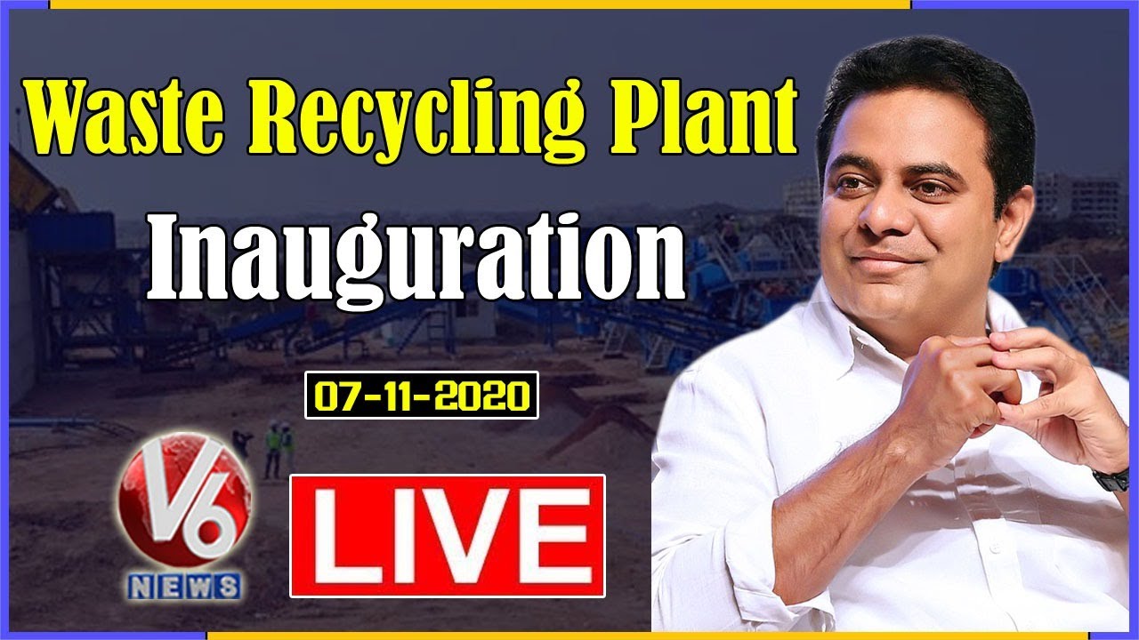 KTR Live | Waste Recycling Plant Inauguration At Jeedimetla | V6 News