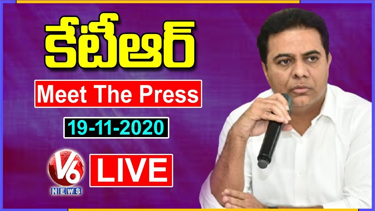 Minister KTR Meet The Press LIVE | V6 News