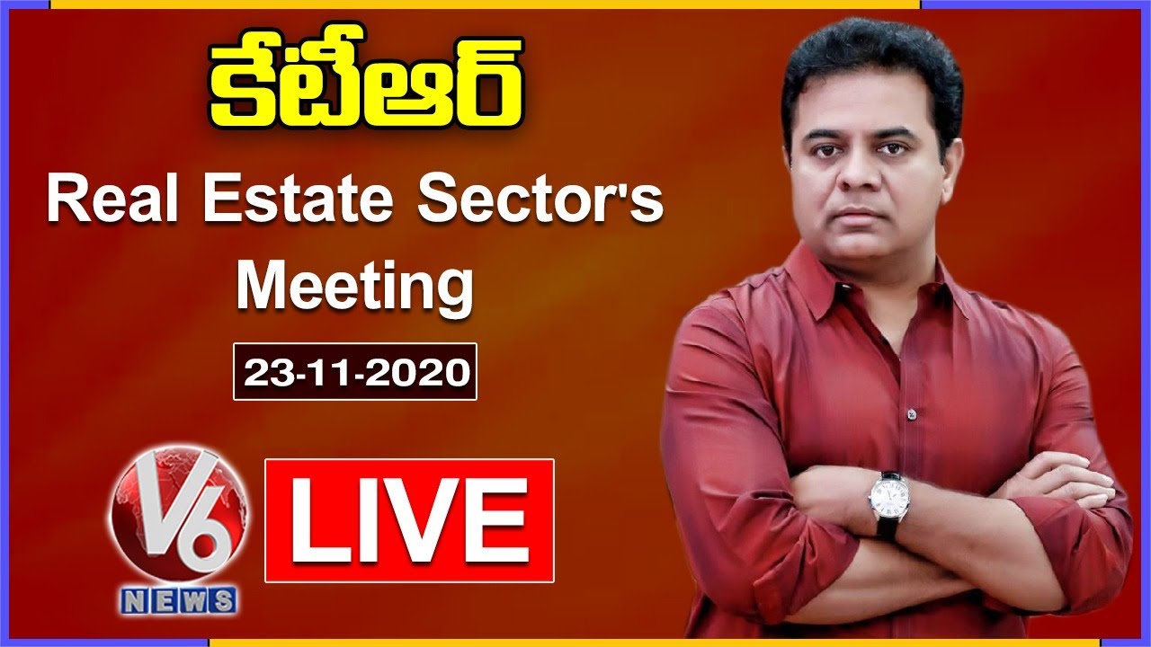 KTR LIVE | Real Estate Sector’s Meeting | V6 News