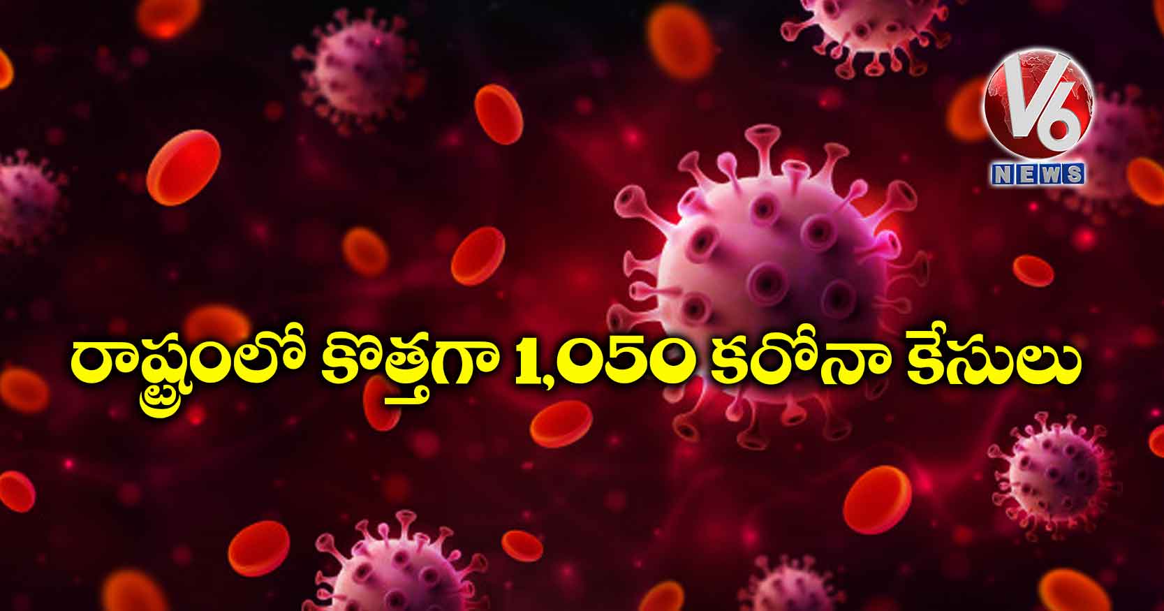 రాష్ట్రంలో కొత్తగా 1,050 కరోనా కేసులు