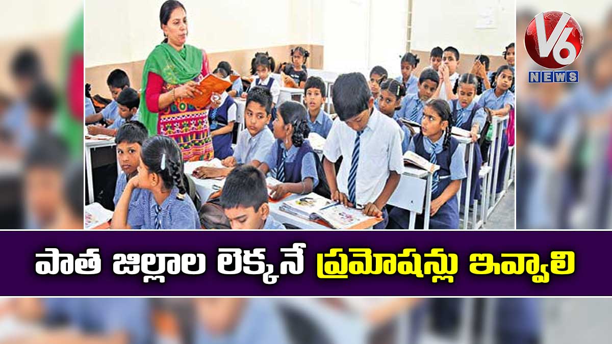 పాత జిల్లాల లెక్కనే ప్రమోషన్లు ఇవ్వాలి