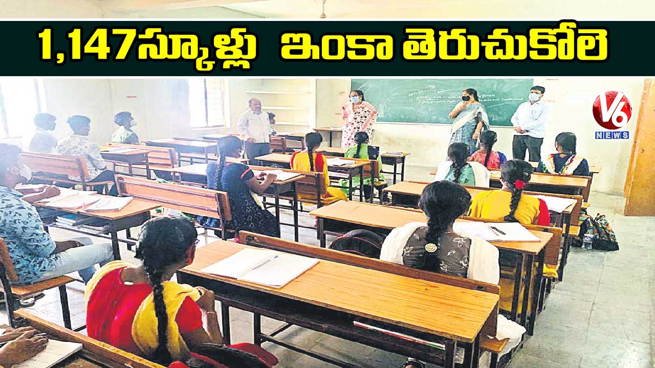 1,147 స్కూళ్లు ఇంకా తెరుచుకోలె