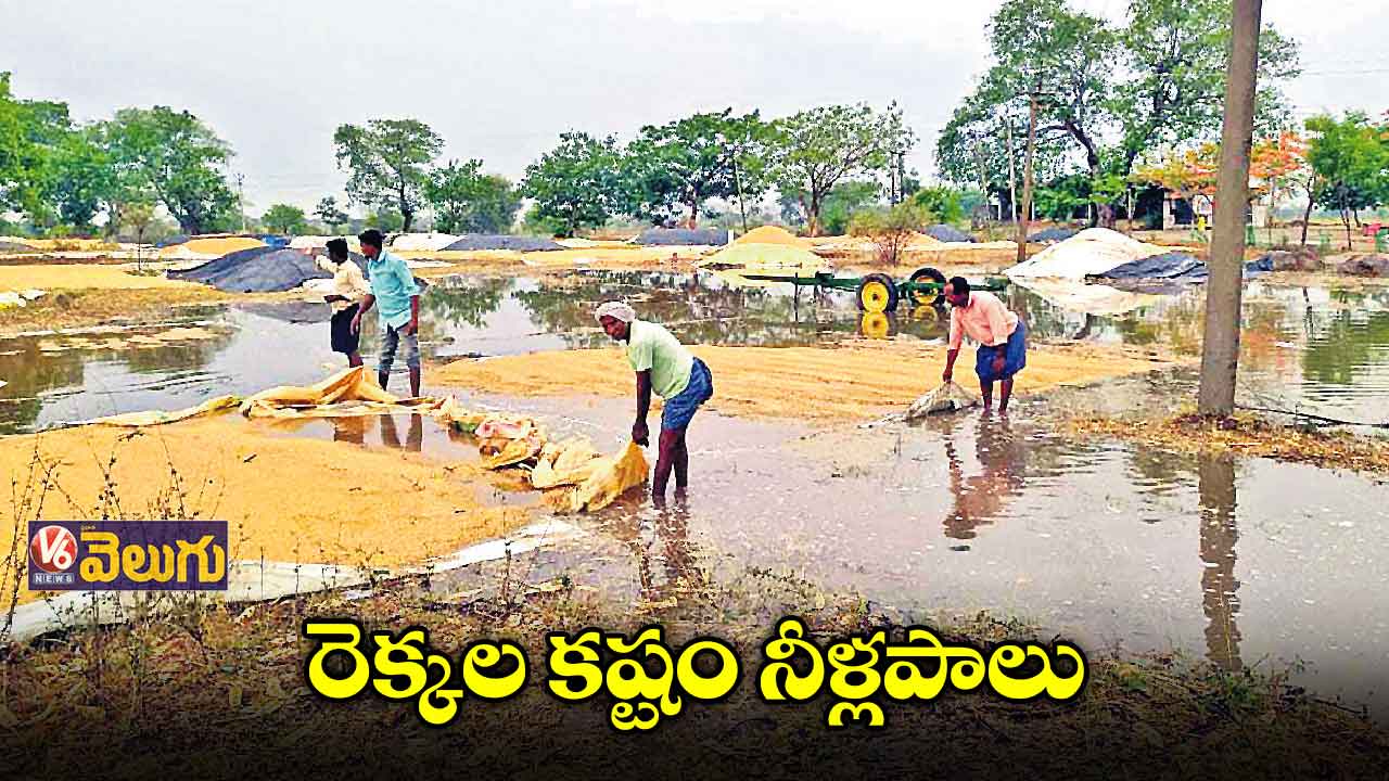 అకాల వర్షాలకు నీట మునిగిన పంట