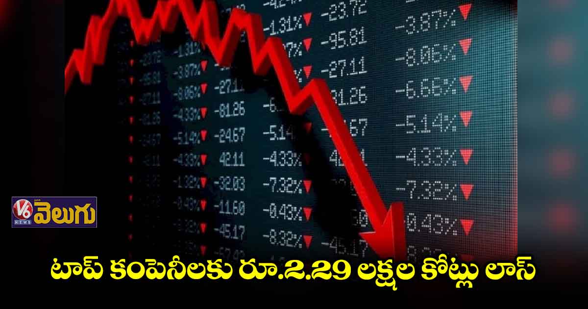 టాప్​ కంపెనీలకు రూ.2.29 లక్షల కోట్లు లాస్
