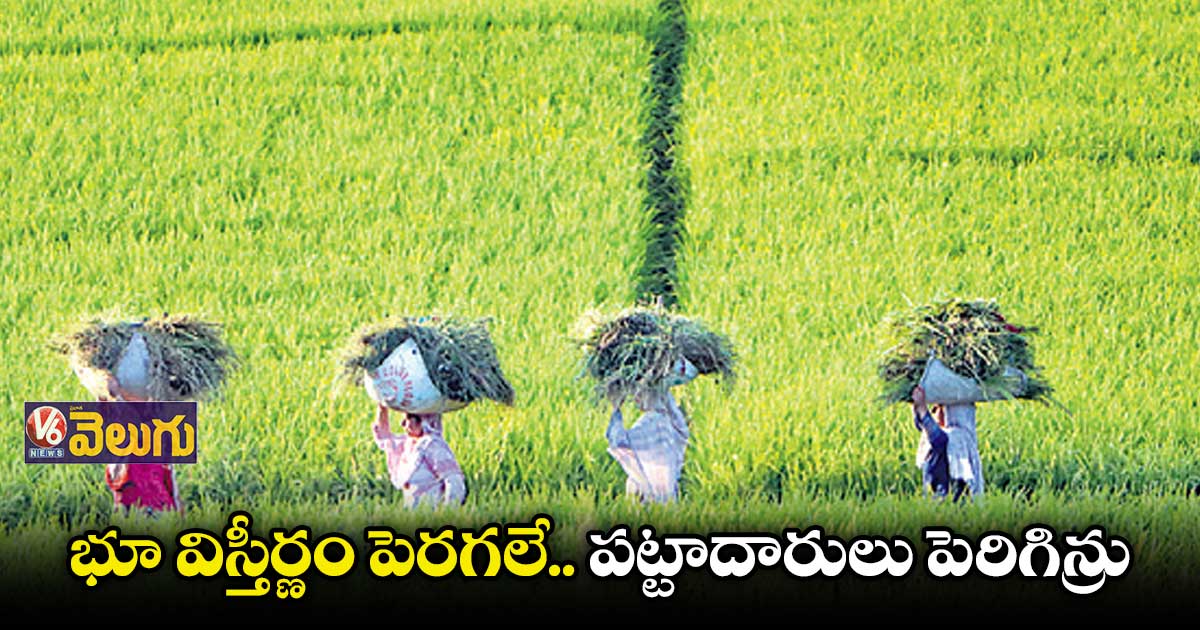 భూ విస్తీర్ణం పెరగలే.. పట్టాదారులు పెరిగిన్రు